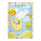 Baby Shower Stork Glitter Invitations 12 ct